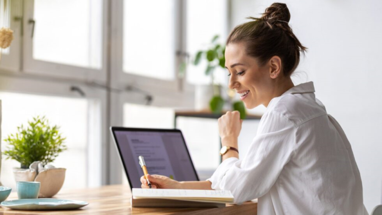 woman working