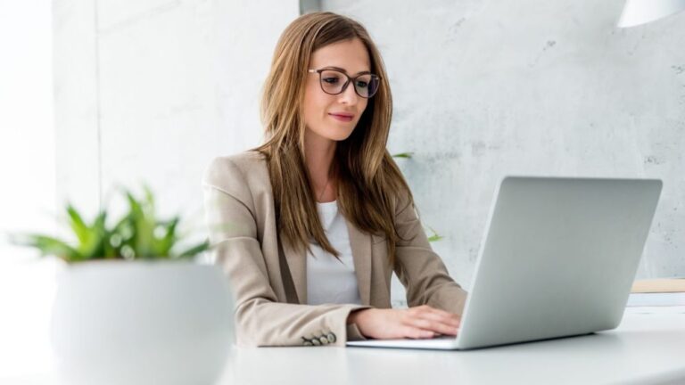 woman working