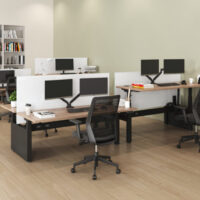 benching sit stand desk