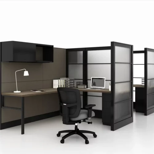 semi-private all glass cubicle/workstation
