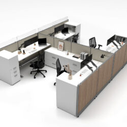 Semi Private Glass Workstation