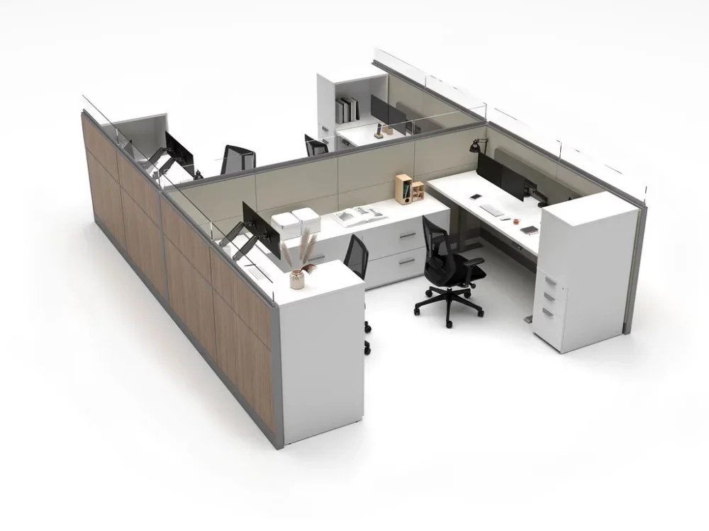 Semi Private Glass Workstation