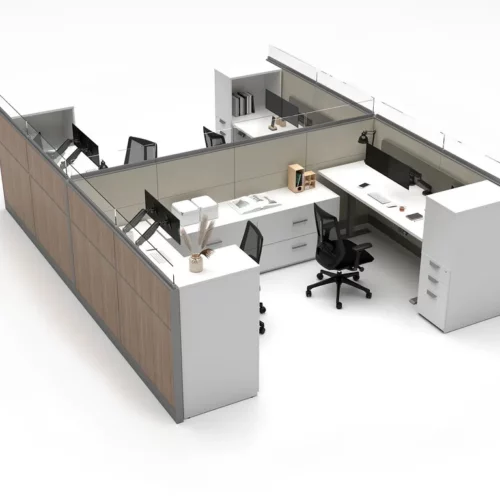 Semi Private Glass Workstation