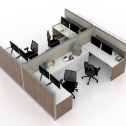 Semi Private Glass Workstation
