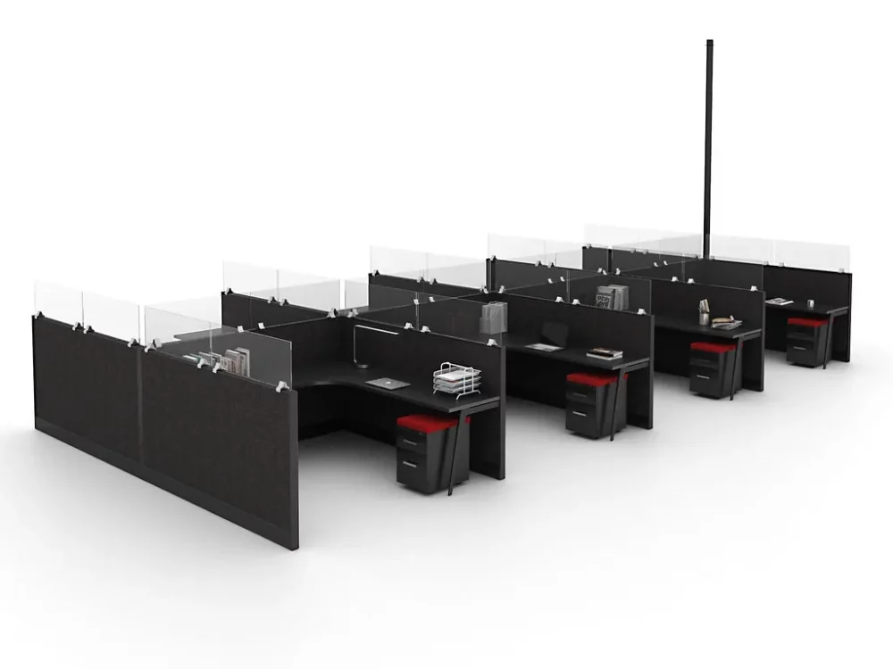 low wall workstation