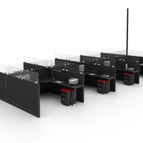 low wall workstation