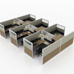low wall frameless workstation