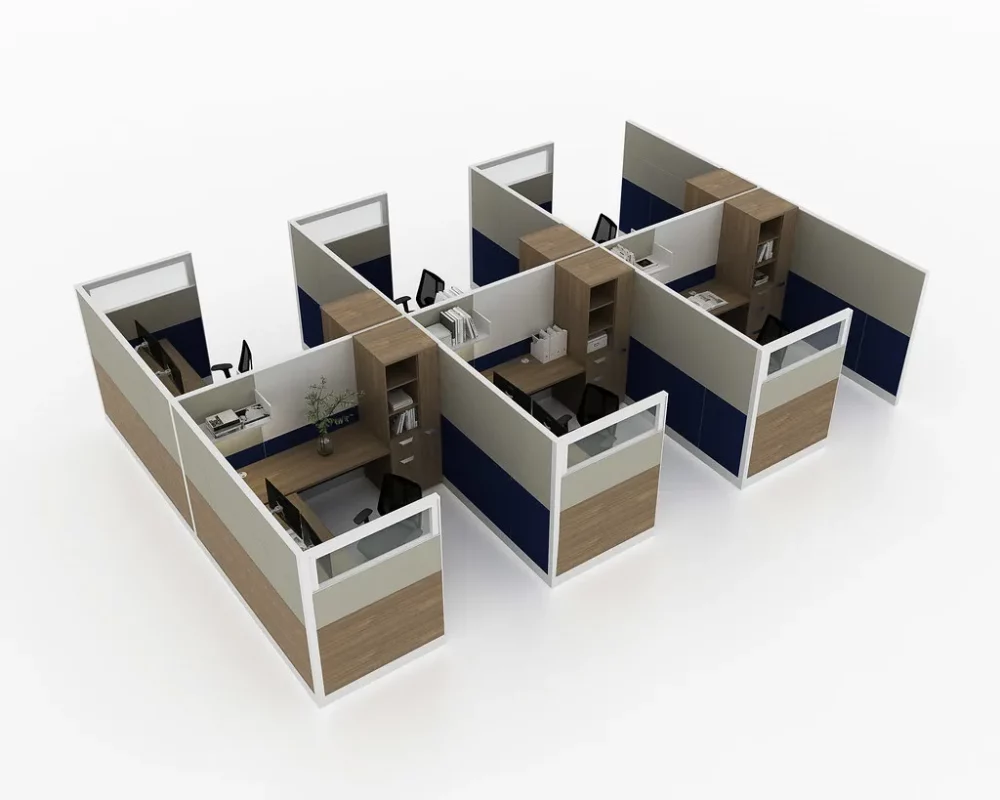 low wall frameless workstation