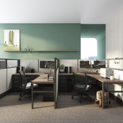 low wall workspace