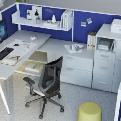 low wall workstation