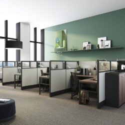 low wall workspace
