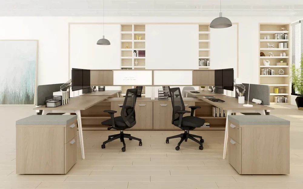 low wall workspace
