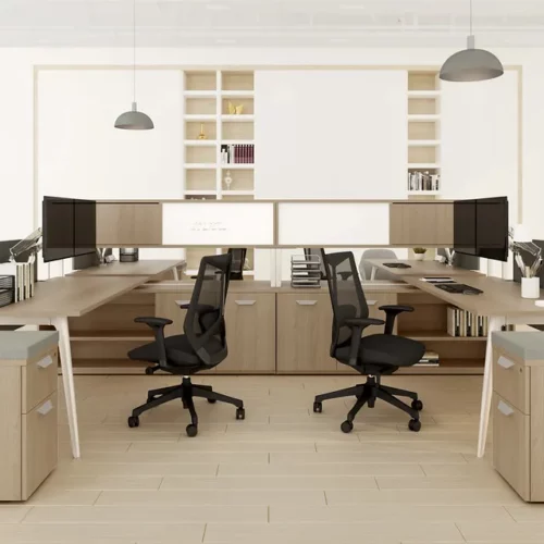 low wall workspace