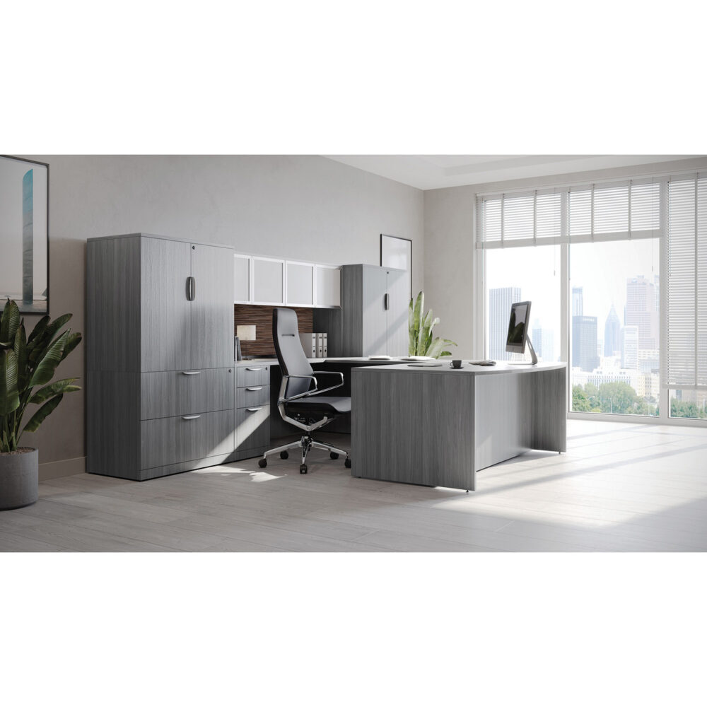 U Shape Office Desk With Hutch