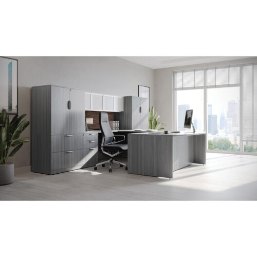 U Shape Office Desk With Hutch