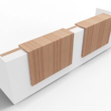 2 person reception desk A