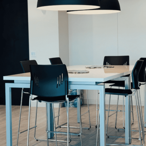 White Dry-Erase Standing Table | 4' x 4' | OF204