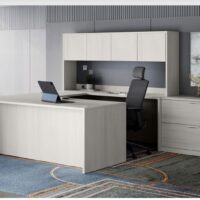 Arcadia White U Shape with Hutch