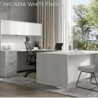 Arcadia White U Shape with Hutch