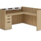 Aspen Reception desk with white overlay