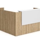 Aspen Reception desk with white overlay