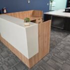 Aspen Reception desk with white overlay