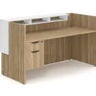 Aspen Reception desk with white overlay