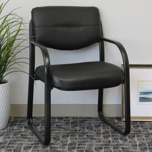 Leather Sled Base Side Chair | BO503