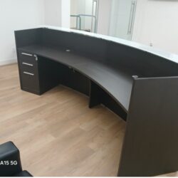 Espresso 10ft Curved Reception Desk c