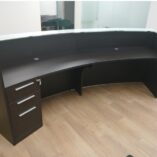 Espresso 10ft Curved Reception Desk d