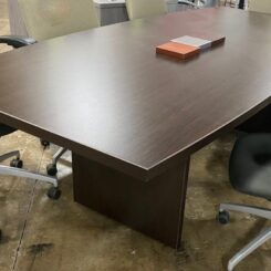 Espresso 8ft boat shape conference table a
