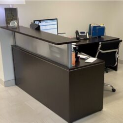 Espresso Reception Desk L Shape