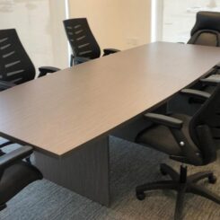 Gray 10ft Boat Shape Conference Table a
