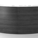 Gray 10ft curved reception desk