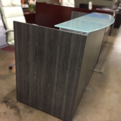 Gray Reception with Glass Top