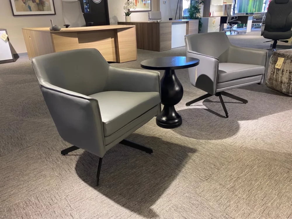 Gray-Vinyl-Swivel-Chairs Gray-Vinyl-Swivel-Chairs