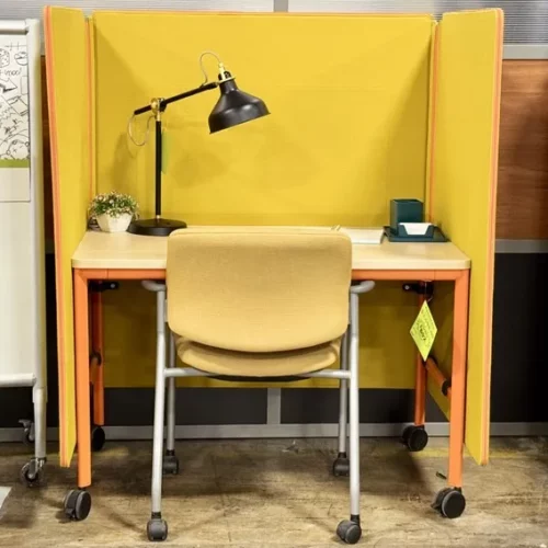 Desk with Acoustic Panel