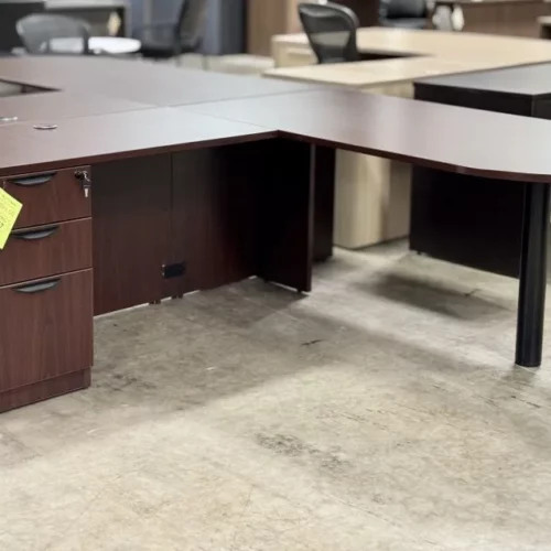 Used L-Shape Desk | Mahagony