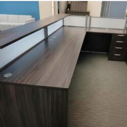 Inside reception desk