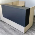 reception desk co402 - maple and gray