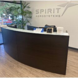 Reception Desk Espresso 10ft b