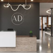 Reception Desk Glass top