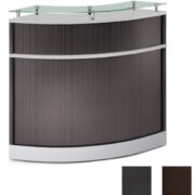 Reception Desk Gray finish Curved Front