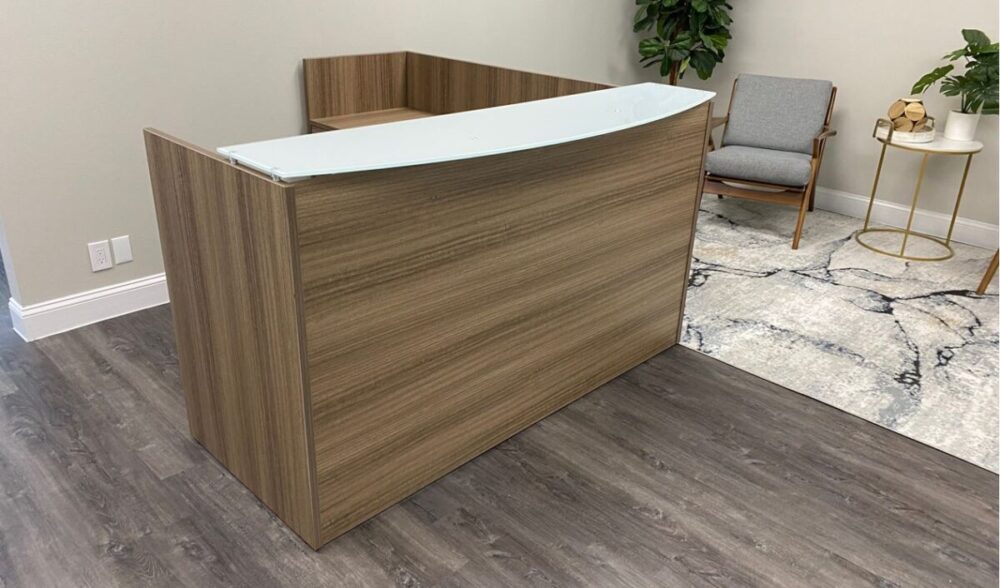 Reception Desk L Shape Noce finish Reception Desk L Shape Noce finish
