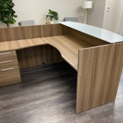 Reception Desk L Shape Noce finish