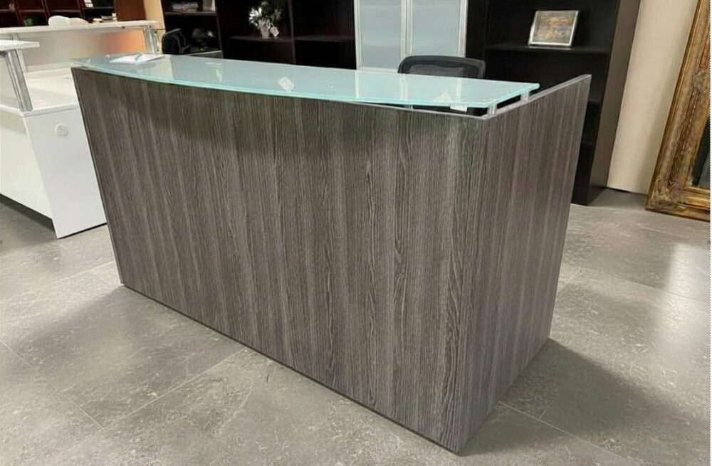 Reception Desk with Glass Counter top Reception Desk with Glass Counter top