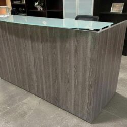 Reception Desk with Glass Counter top