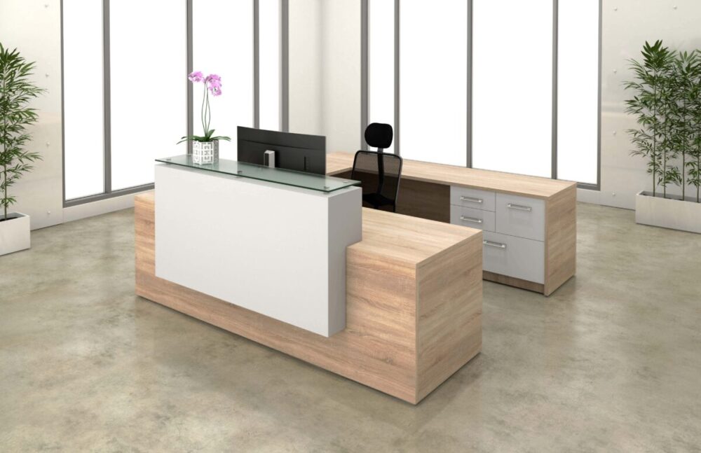 Reception Desk with counter in the middle Reception Desk with counter in the middle