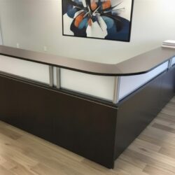 Reception L Shape desk with curved corner a