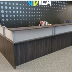 Reception L Shape gray finish c